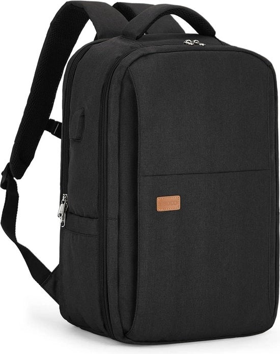 Borsa a mano per viaggio Easyjet 45x36x20 - Borsa a mano per viaggio Ryanair 40x20x25 - Borsa a mano per weekend - Borsa a mano per scuola - Borsa a mano per giornata - 14 pollici laptop - Nero