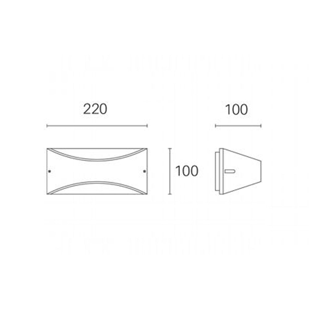 Applique Da Esterno Moderna Lhasa Alluminio E Termoplastica Bianco Led 10W 4000K