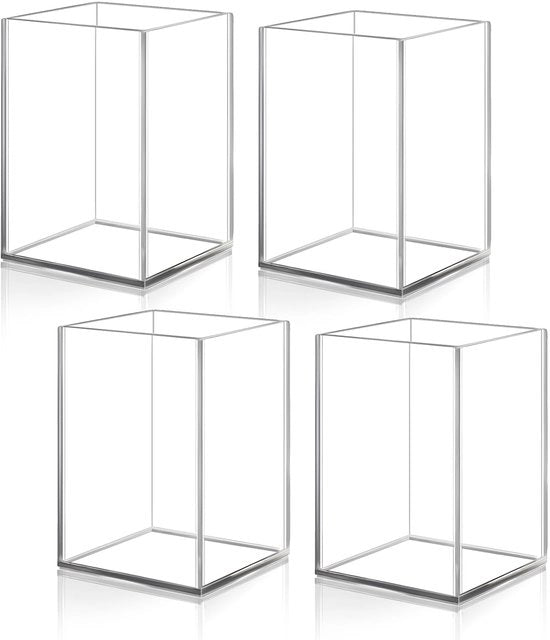 Pen holder acrilico, 4-pack, pen holder trasparente, pen holder per ufficio, pen holder per scuola, pen holder per casa