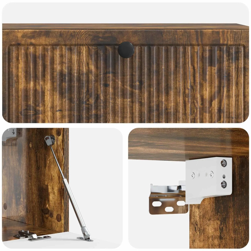 Mobile Porta TV da Muro Rovere Fumo 98 x 31 x 30 cm 898050