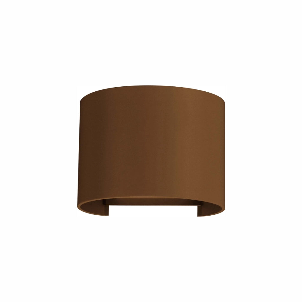 Lek Applique a LED da Parete per Interni ed Esterni 6,8W 4000K Finitura Corten Texturizzato con Fascio di Luce Regolabile da 0 a 120 Gradi IP54