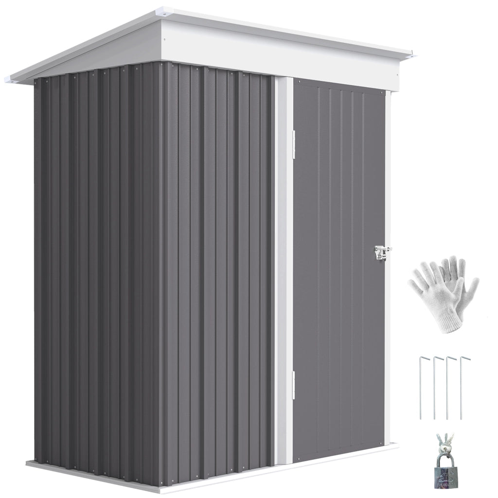 Capanno da giardino in acciaio ondulato ¨C zephmum ¨C Grigio, regolabile