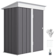 Capanno da giardino in acciaio ondulato ¨C zephmum ¨C Grigio, regolabile