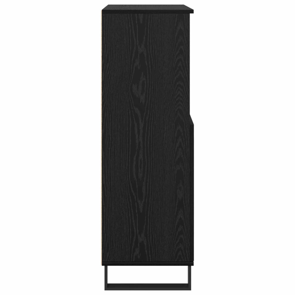 Credenza | Madia | Buffet da pranzo | Armadio da pranzo Nero 60 x 36 x 110 cm Legno multistrato