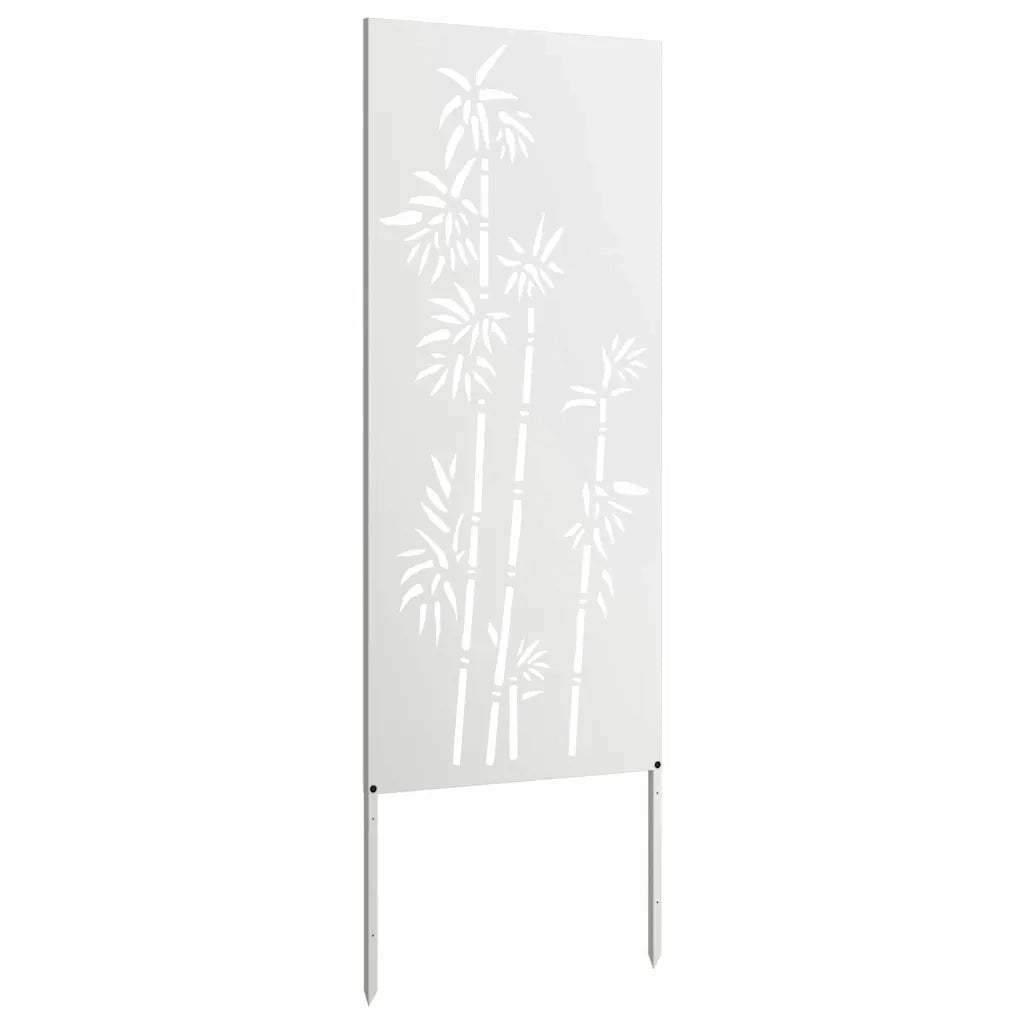 vidaXL Schermo per privacy in giardino Floreale Bianco 50 x 140 cm