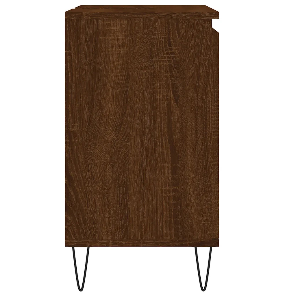Armadietto Bagno | Armadio da bagno Rovere Marrone 58x33x60cm in Legno Multistrato