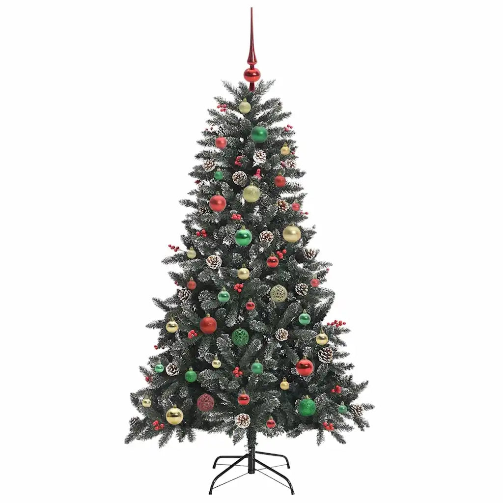 Albero di Natale artificiale con 150 LED Verde 150 cm 3395876