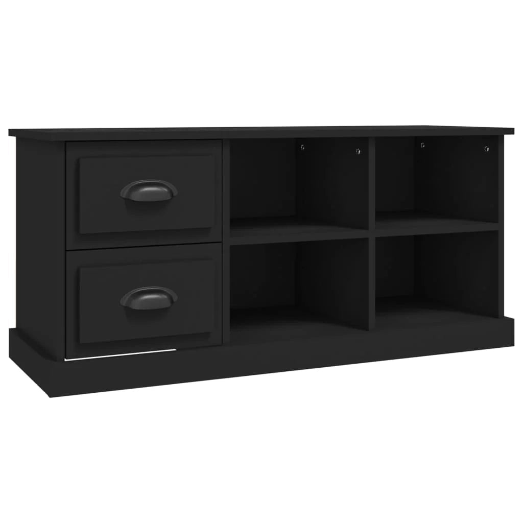Mobile TV multimediale mensola TV credenza mobile TV per sala da pranzo soggiorno camera da letto 102 x 35,5 x 47,5 cm legno ingegnerizzato nero 02_0025581