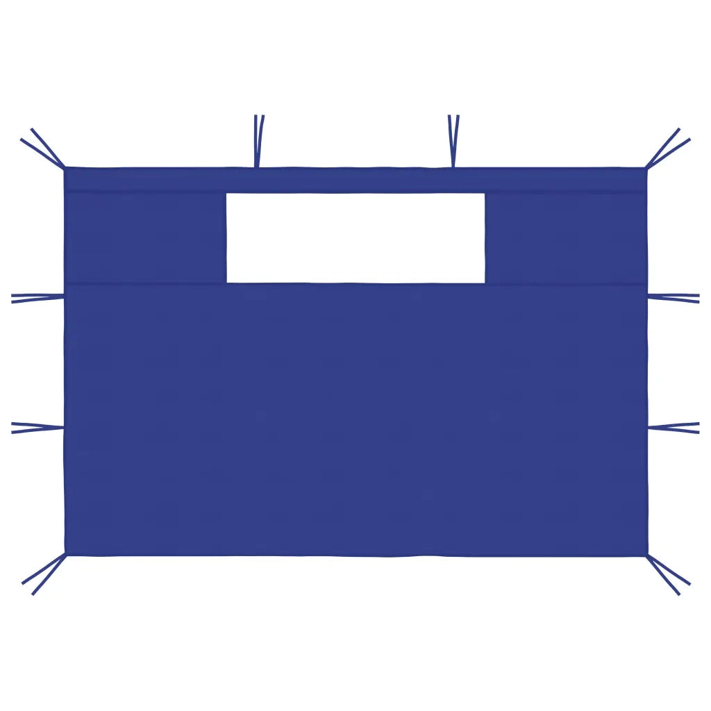 Pareti con Finestre per Gazebo 2 pz Blu CFW8659987