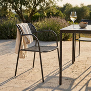 Poltrona da Giardino Impilabile in Acciaio cm 56x56x78 - MATHEW