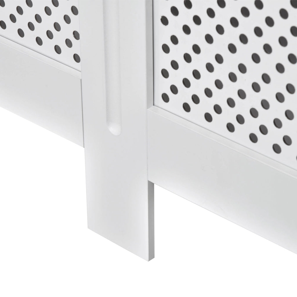 Copritermosifone in Legno a Griglia Bianco 111.5x82x19 cm