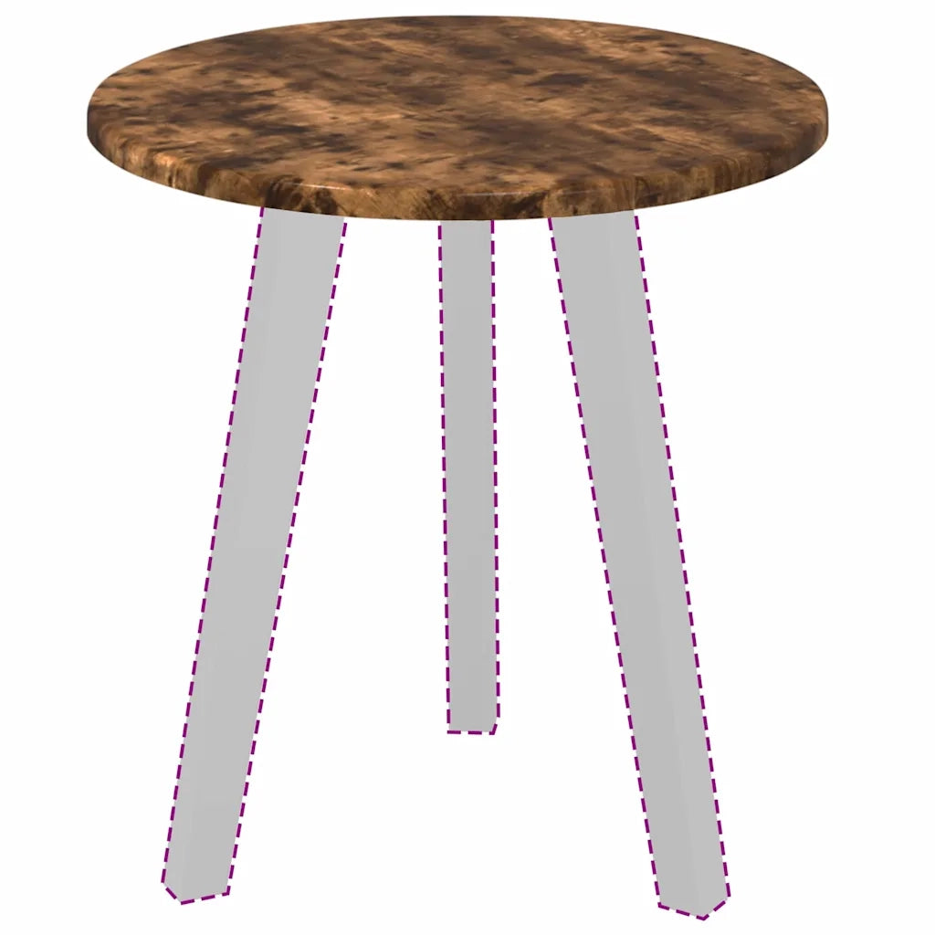 Piano del tavolo Rovere fumo Ø 40 x 1,5 cm Legno multistrato 880386