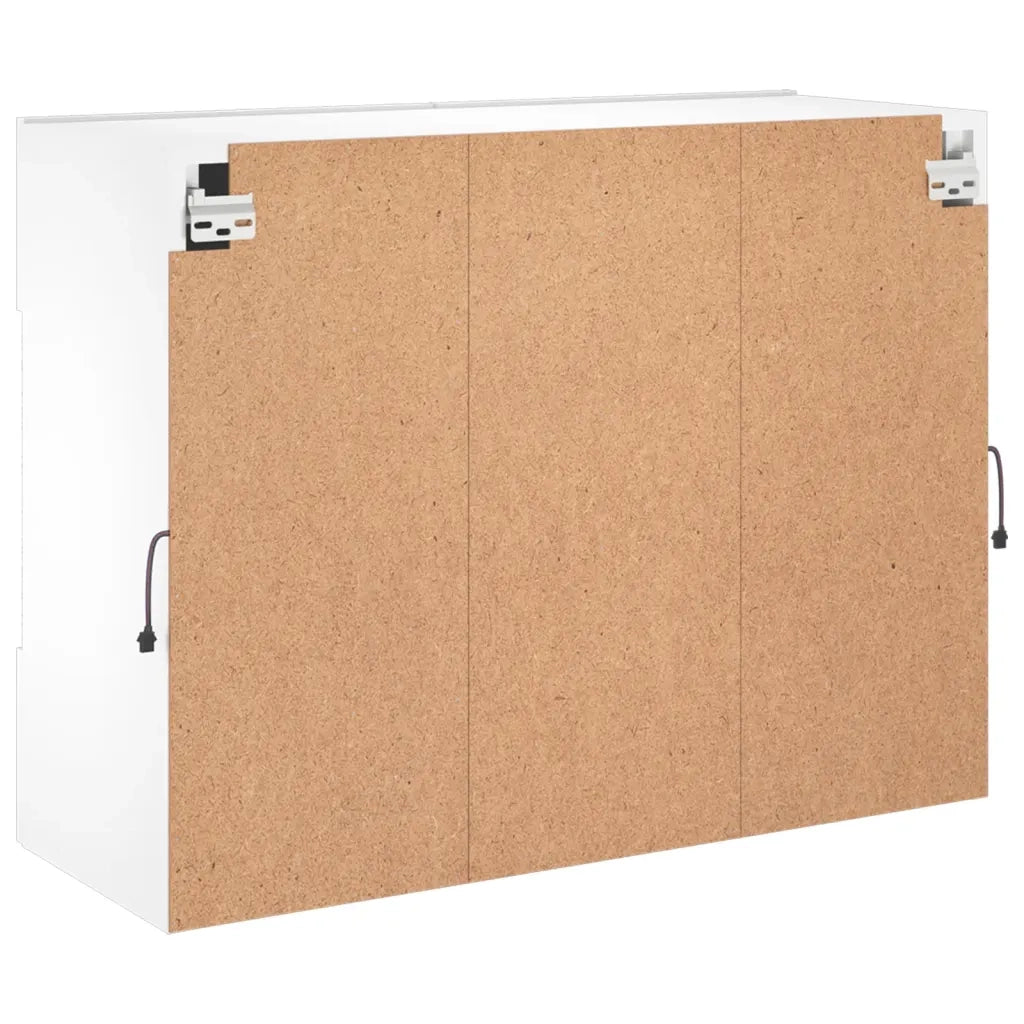 Mobile TV a Parete | Armadietto TV | Mobile Porta TV con Luci LED Bianco 78,5x30x60,5 cm