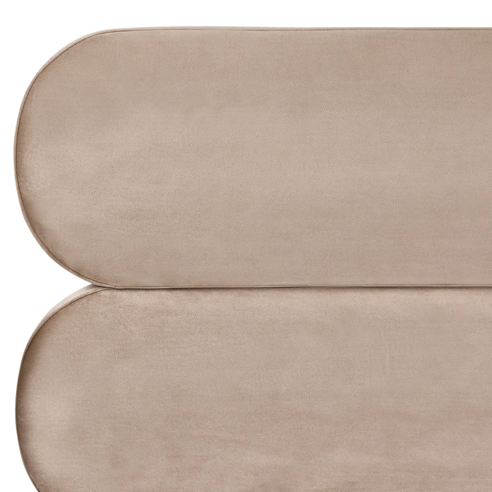 Letto con rete in velluto tortora 160 x 200 cm testata gambe in metallo nero camera da letto classica minimalista