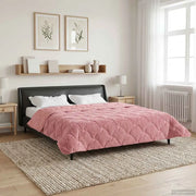 Duvet Estivo Rosa 200 x 220 cm Microfibra e Fleece Teddy 42026201