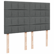 Giroletto a Molle con Materasso Grigio Scuro 160x200 cm Tessuto