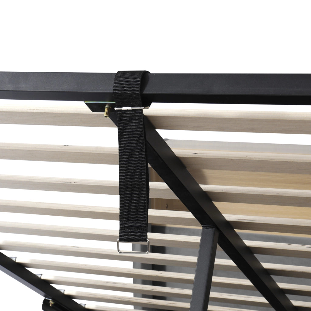 Letto daybed 90x200 cm con contenitore idraulico, LED, USB e ricarica Type-C
