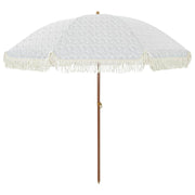 Moderno ombrellone da spiaggia basculante 205 x 205 x 210 cm pratico leggero design elegante in poliestere grigio 02_0058873