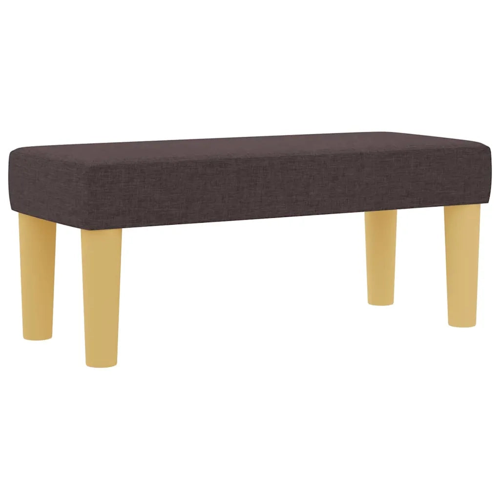 Letto a molle con materasso Marrone scuro 80 x 200 cm Tessuto