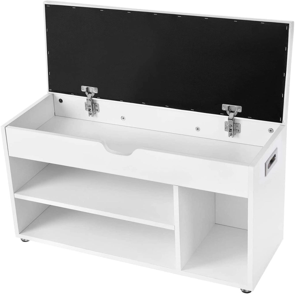 Scarpiera VALORA con seduta per corridoio, bianca - LHS30W