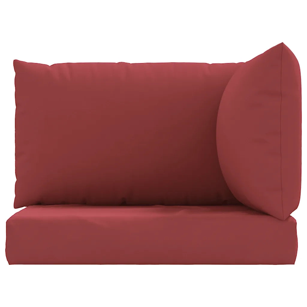 Cuscini per Pallet 3 pz Rosso Vino in Tessuto Oxford 361782