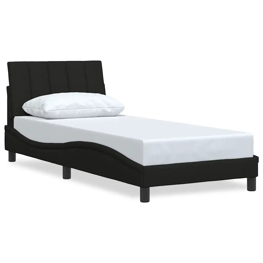 Giroletto senza Materasso Hanko Nero 90x190 cm in Tessuto
