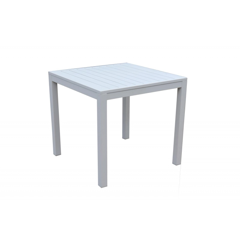 Tavolo alluminio sullivan bianco quadro cm 70x70h75