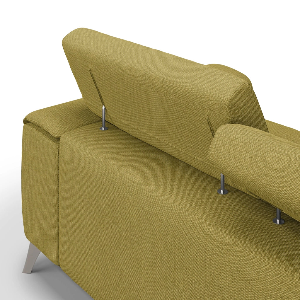 Fusion Divano con 3 sedute allungabili in tessuto smacchiabile T05 260 cm giallo
