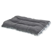 Cuccia animali letto per cani lettino gatti velluto grigio con nappe 60 x 45 cm