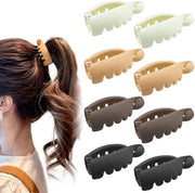 Set di 8 clip capelli a forma di banana, clip a coda di cavallo a spirale, clip capelli robuste a forma di fiore di loto, clip capelli sottili, accessori per donne