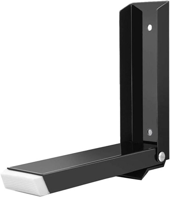 Stoppera magnetica in acciaio inossidabile per pavimento con testa e piede antiscivolo in gomma e pedale a pedale (nero)