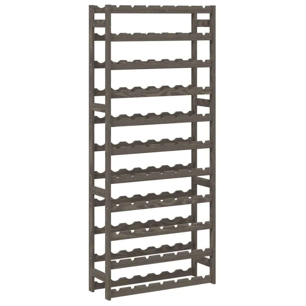 Portabottiglie per 77 Bottiglie Grigio Legno Massello di Pinocod mxl 131850