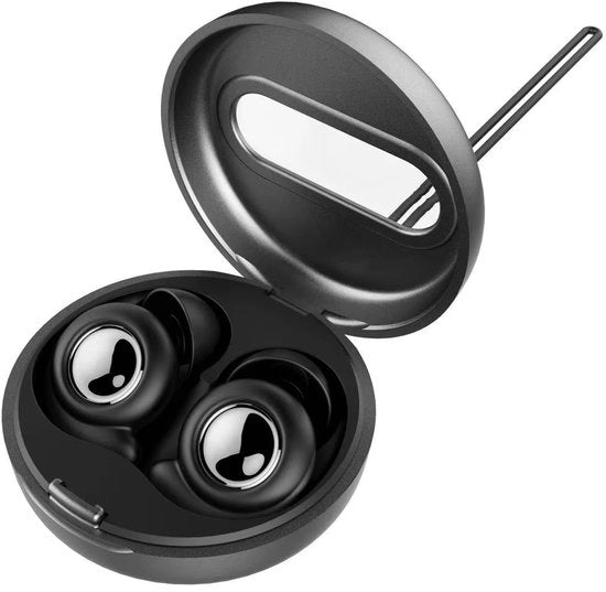 Orecchini per il sonno 45db Orecchini sordi riduttivi del rumore con silicone Orecchini riciclabili per russare Protezione uditiva Orecchini con scatola (Nero)