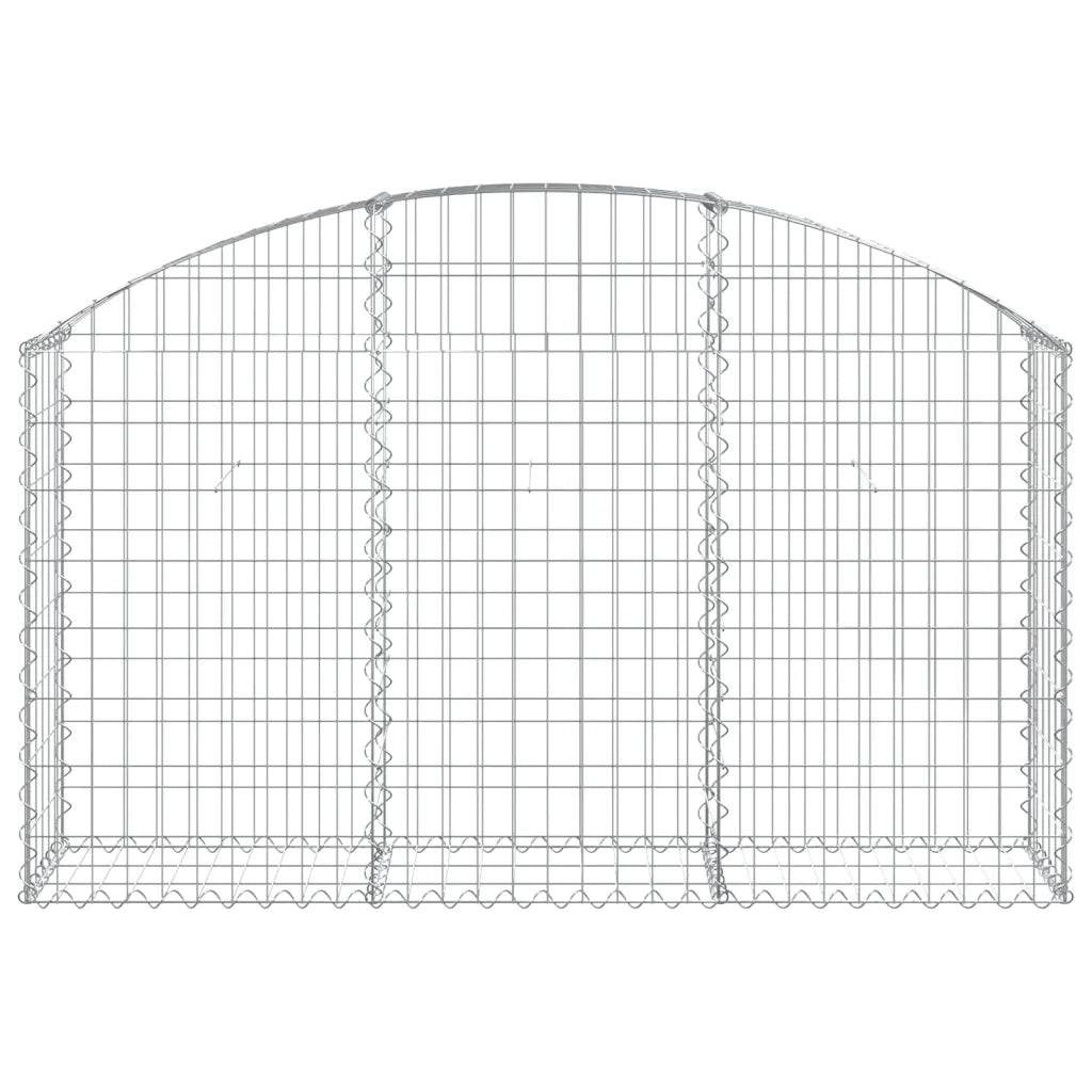 Cesto Gabbione ad Arco 150x30x80/100 cm Ferro Zincato 153444