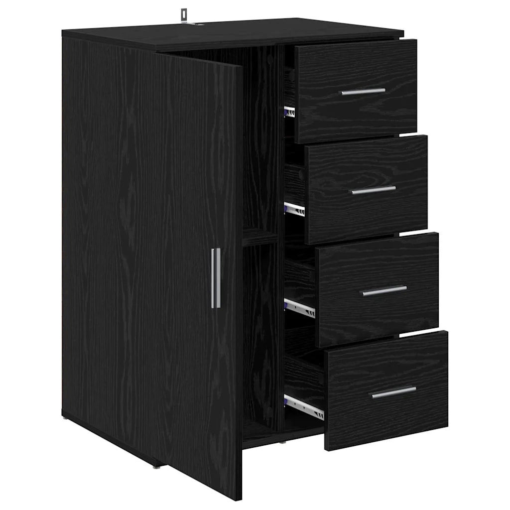 Credenza-Buffet-Armadio da cucina Rovere Nero 59 x 39 x 80 cm Legno multistrato
