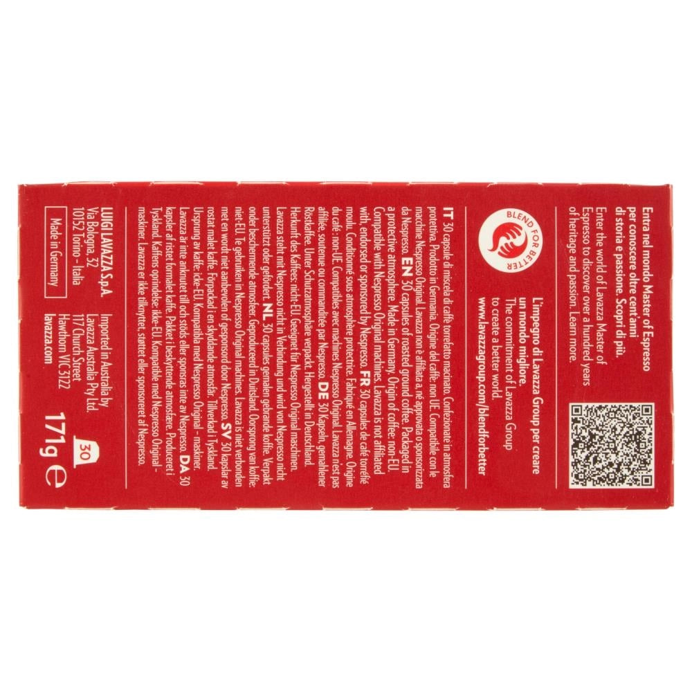 Lavazza Capsule Compatibili Nespresso Qualità Rossa, 30 Capsule