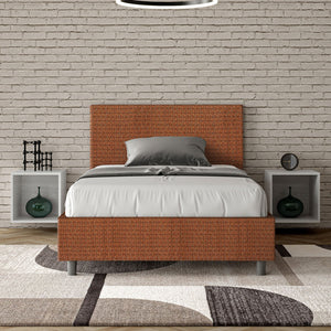 Letto 1 Piazza e Mezzo 120x190 cm Senza Rete Adele Labirinto 04 Arancione