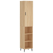 Buffet credenza cassettiera armadio mobile contenitore organizer cucina soggiorno salotto rovere Sonoma alto 34,5 x 34 x 180 cm legno ingegnerizzato marrone 02_0034011
