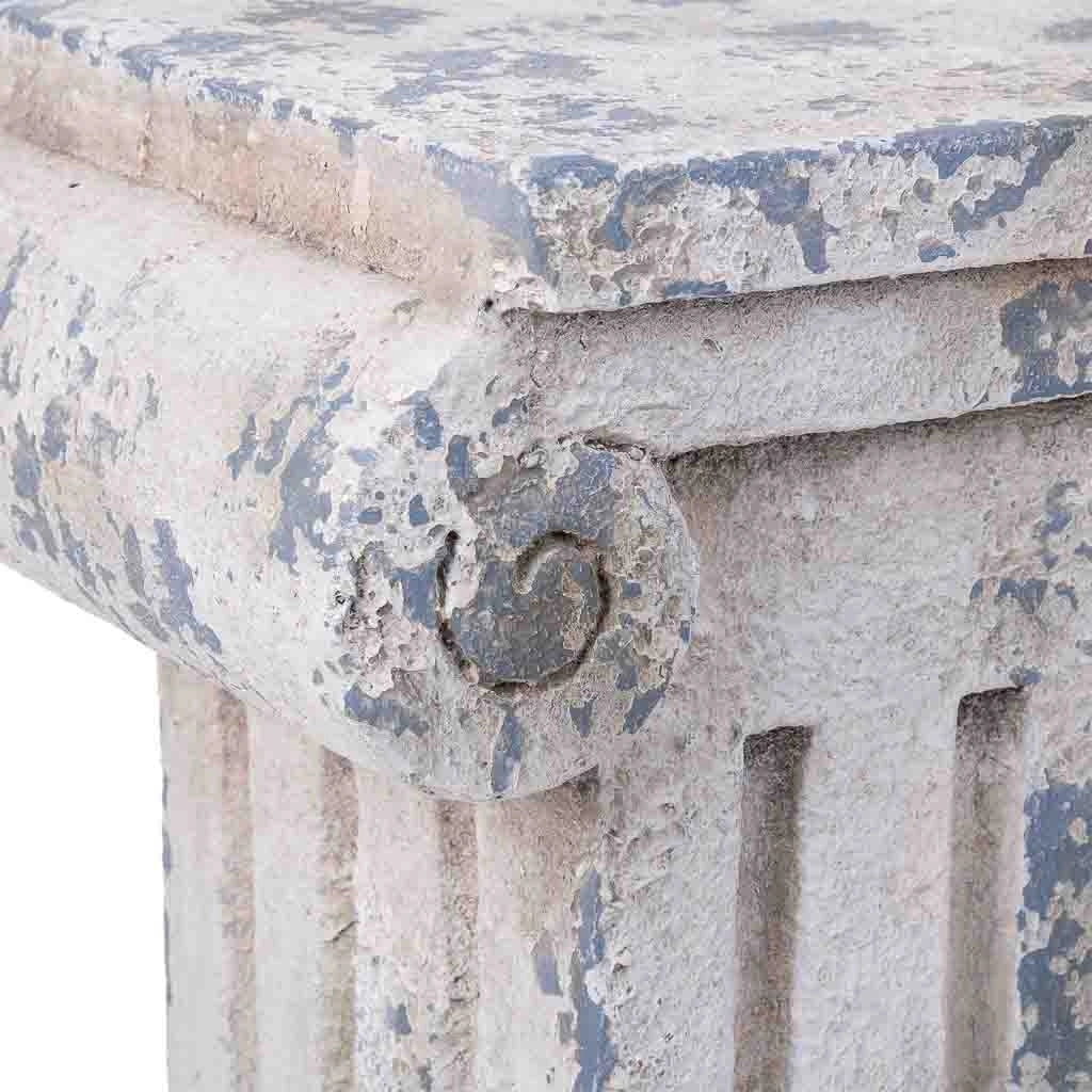 Colonna decorativa color pietra, cm 37x29x39h