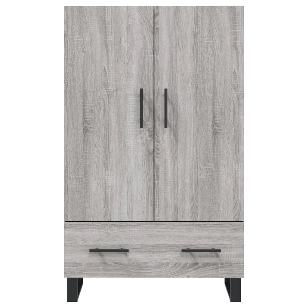 Buffet credenza cassettiera armadio mobile contenitore organizer cucina soggiorno salotto rovere Sonoma alto 69,5 x 31 x 115 cm legno ingegnerizzato grigio 02_0035388