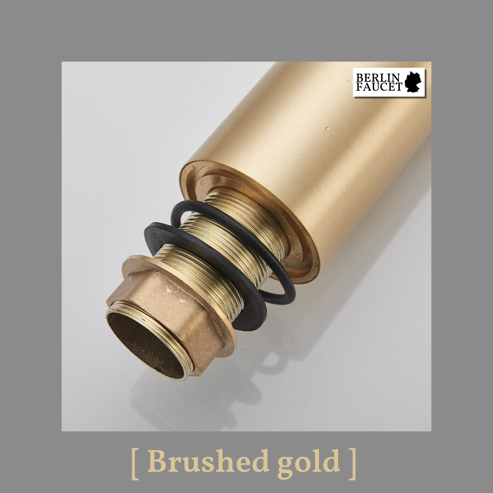 Lydia | Rubinetto da bagno Hotel Gastro oro | in acciaio inox per lavelli alti|rubinetto miscelatore 2 attacchi| Raccordo alta pressione alto bagno