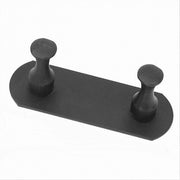 Trade Shop - Appendiabiti Con 2 Ganci Nero Per Accappatoio Bagno Cucina Casa Da Parete 59751 -