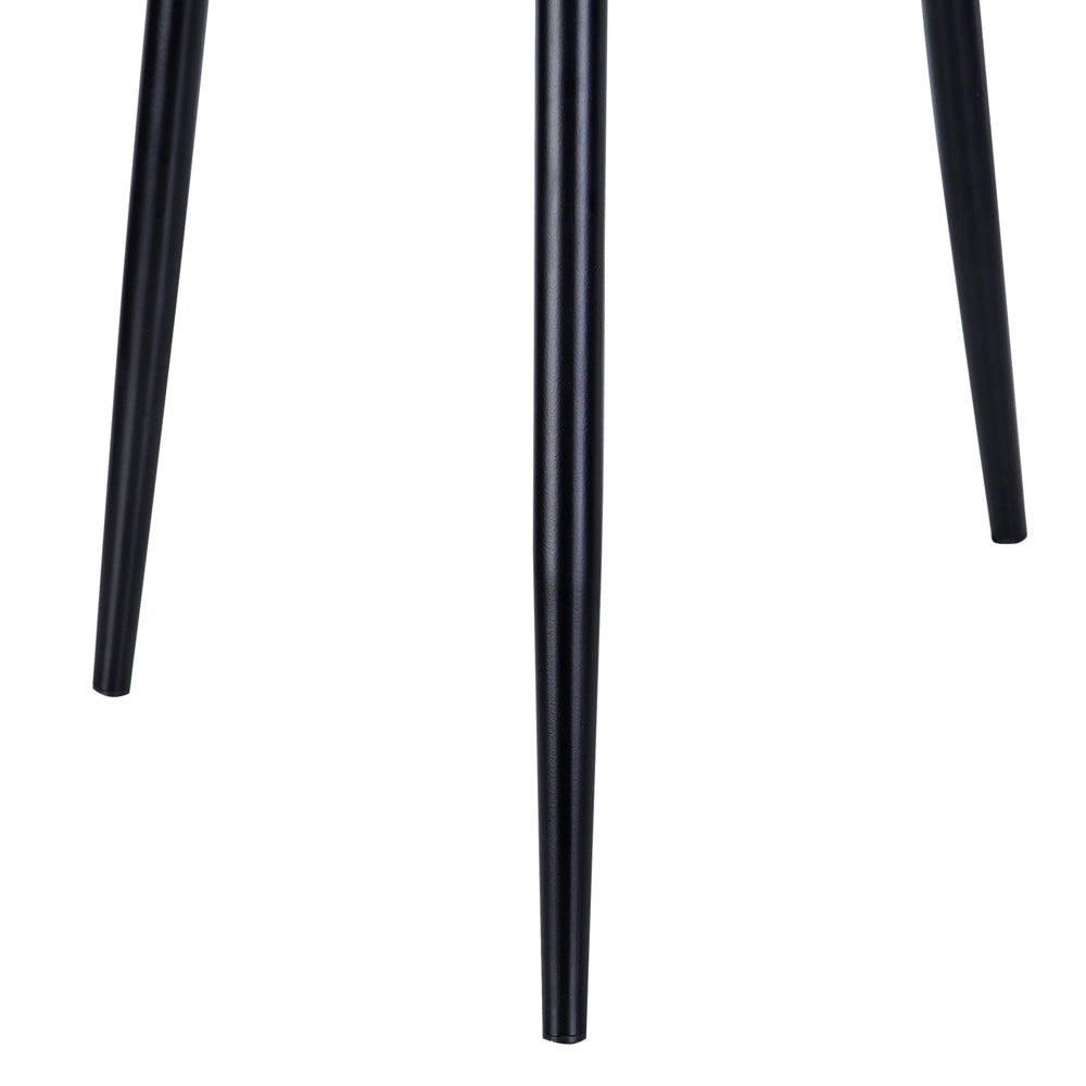 Set di 2 sedie da pranzo Cucina con rivestimento trapuntato in ecopelle marrone