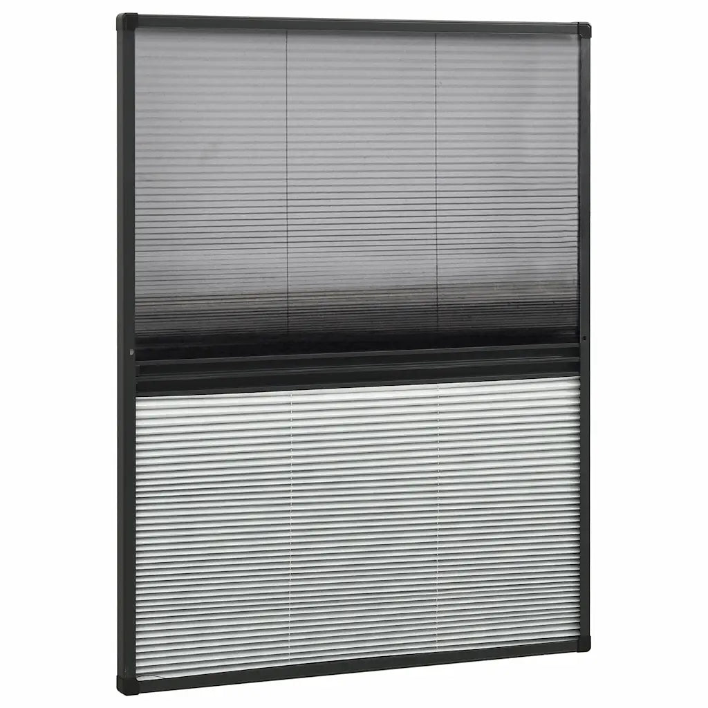 Zanzariera Plissettata Finestra Alluminio 80x100 cm con Tendina cod mxl 57859