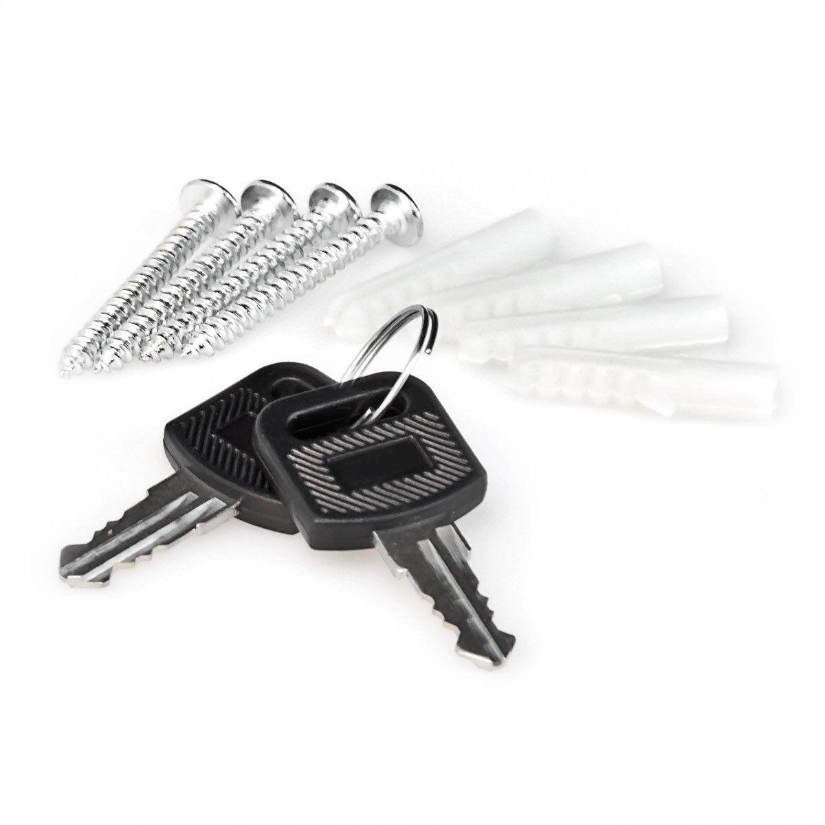 Cassetta postale da parete nera da giardino dal design contemporaneo 1013003