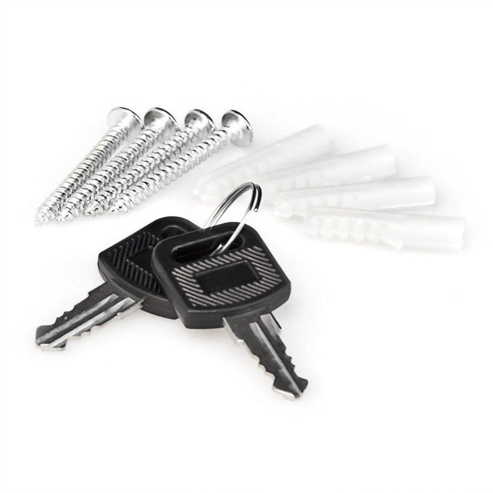 Cassetta postale da parete nera da giardino dal design contemporaneo 1013003