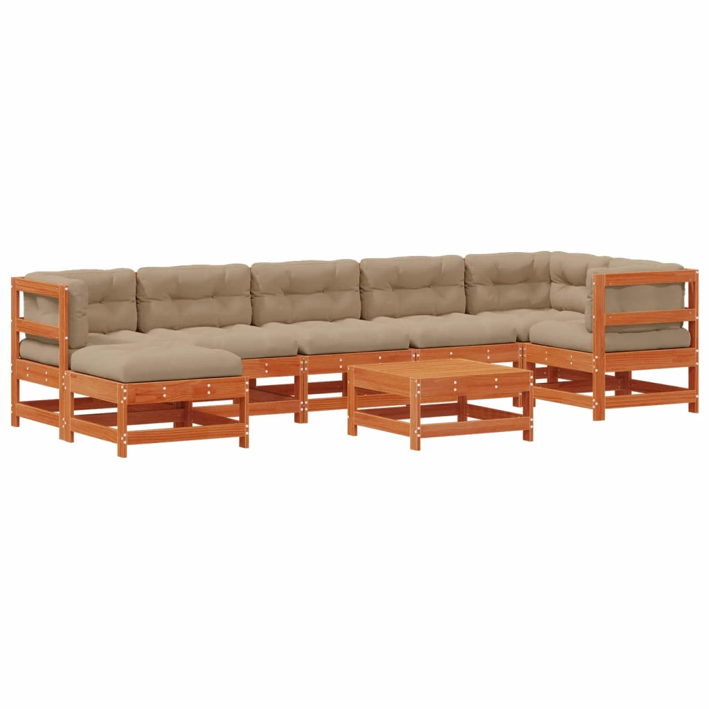 Set Lounge da Giardino 8 pcs Marrone Cerato 3418081