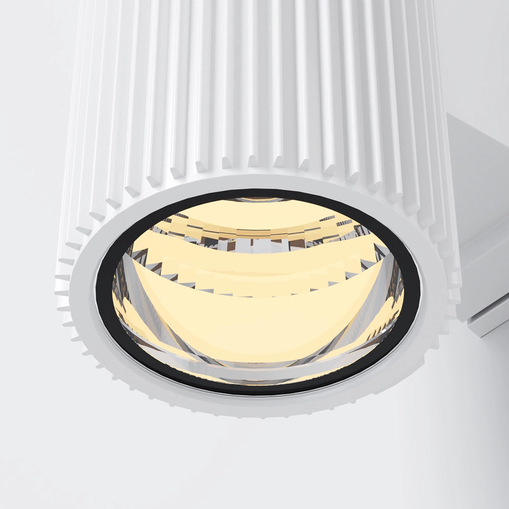 Lampada Da Parete Moderna Da Esterno Metallo Bianco Luce2E27 60W Ip54