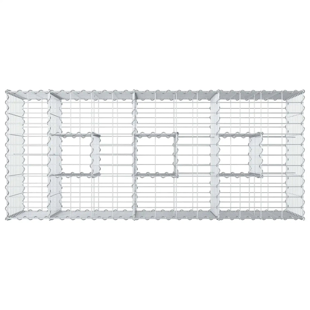 Letto rialzato in gabbione Argento CFW8599454
