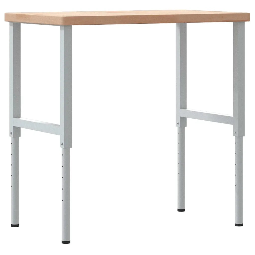 Banco Lavoro 100x60x(73-99,5) cm Legno di Rovere Rettangolare
